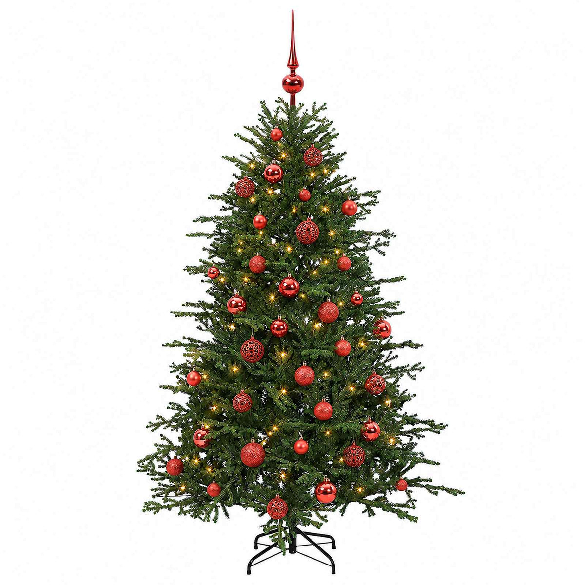 vidaXL Artificial Christmas Tree with Bauble 150 cm 150 LEDs