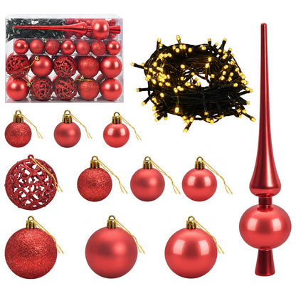 vidaXL Artificial Christmas Tree with Bauble 150 cm 150 LEDs