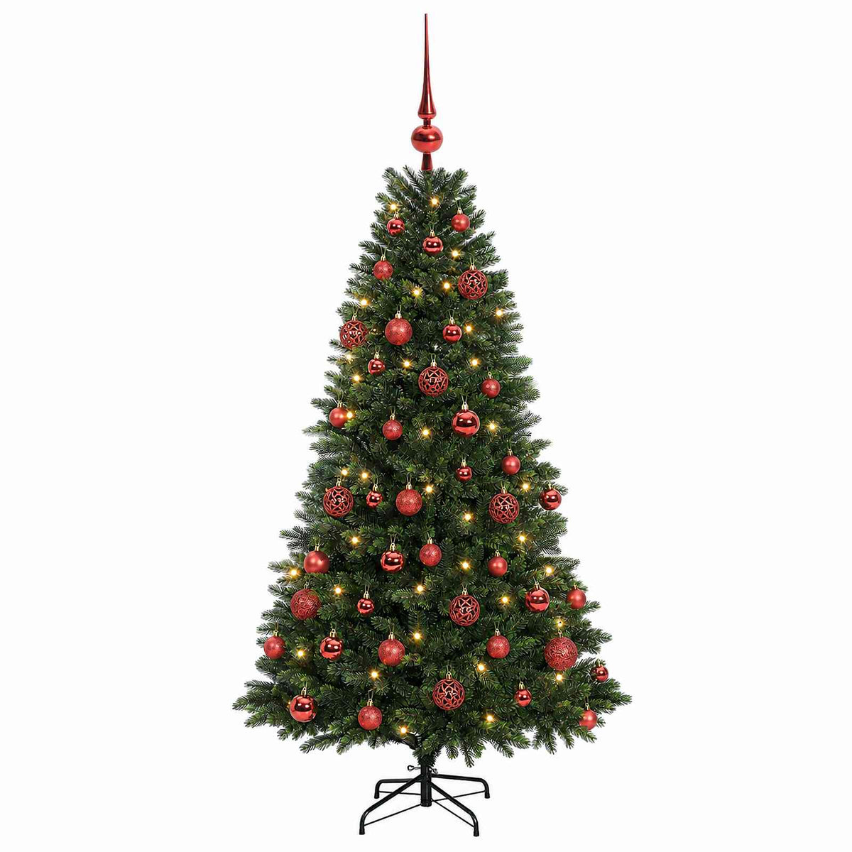 vidaXL Artificial Christmas Tree with Bauble 120 cm 150 LEDs