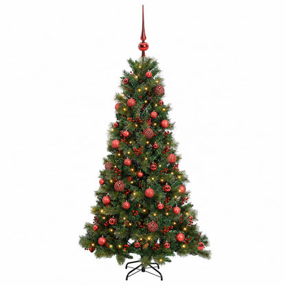 vidaXL Artificial Christmas Tree with Bauble 150 cm 150 LEDs