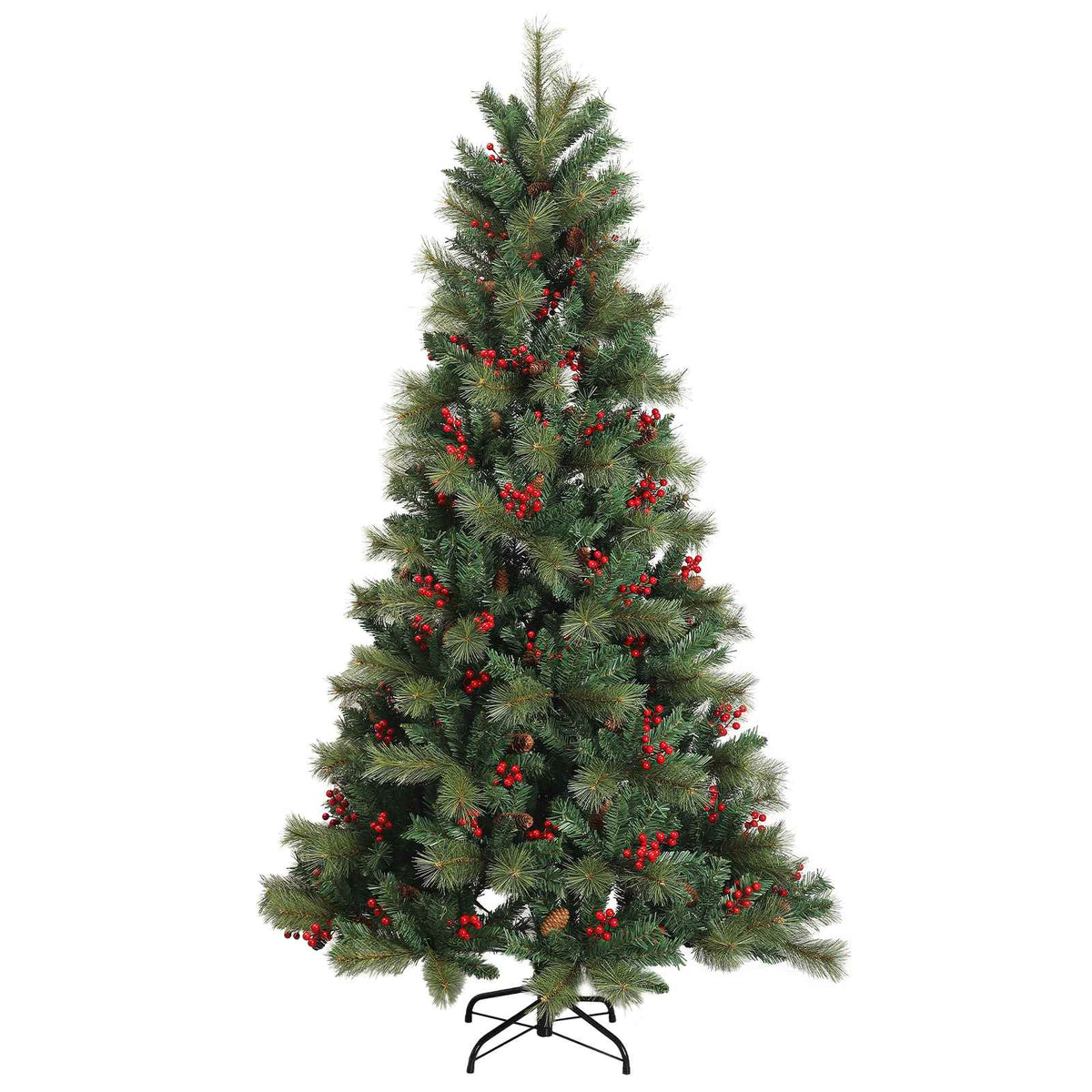vidaXL Artificial Christmas Tree with Bauble 150 cm 150 LEDs