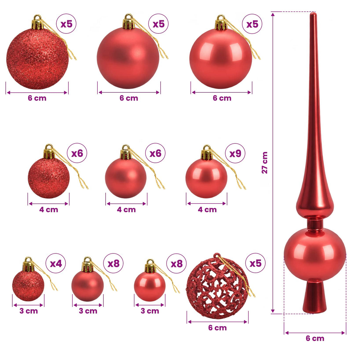 vidaXL Artificial Christmas Tree with Bauble 150 cm 150 LEDs