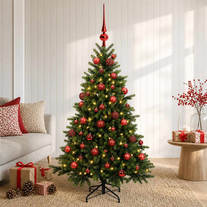 vidaXL Artificial Christmas Tree with Bauble 150 cm 150 LEDs
