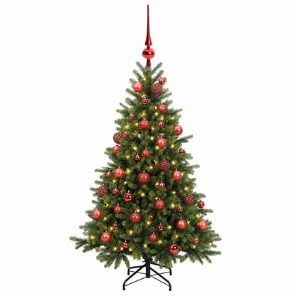 vidaXL Artificial Christmas Tree with Bauble 150 cm 150 LEDs
