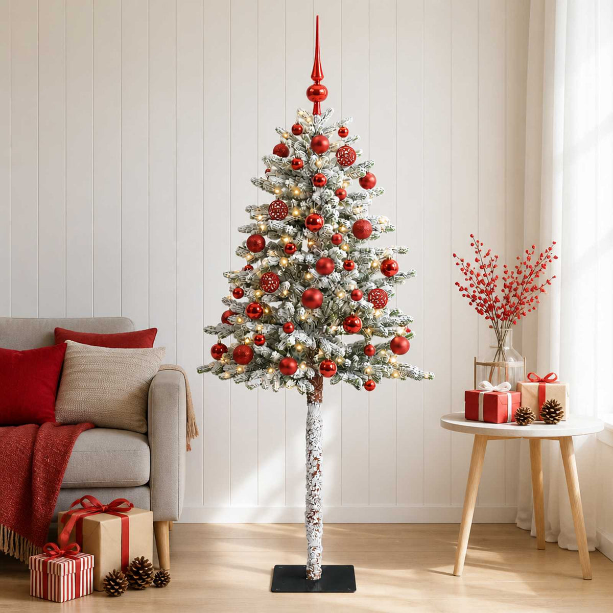 vidaXL Artificial Christmas Tree with Bauble 150 cm 150 LEDs