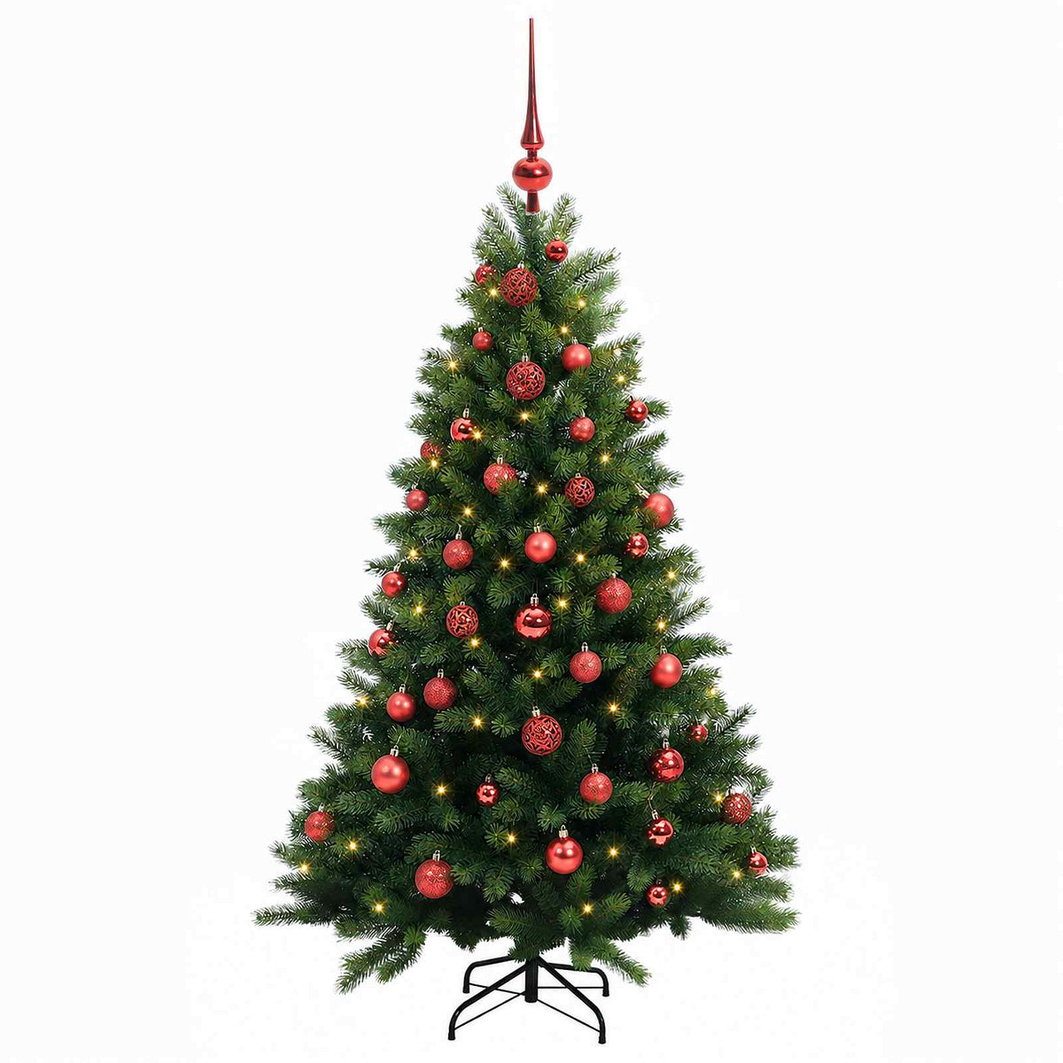 vidaXL Artificial Christmas Tree with Bauble 150 cm 150 LEDs