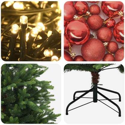 vidaXL Artificial Christmas Tree with Bauble 120 cm 150 LEDs