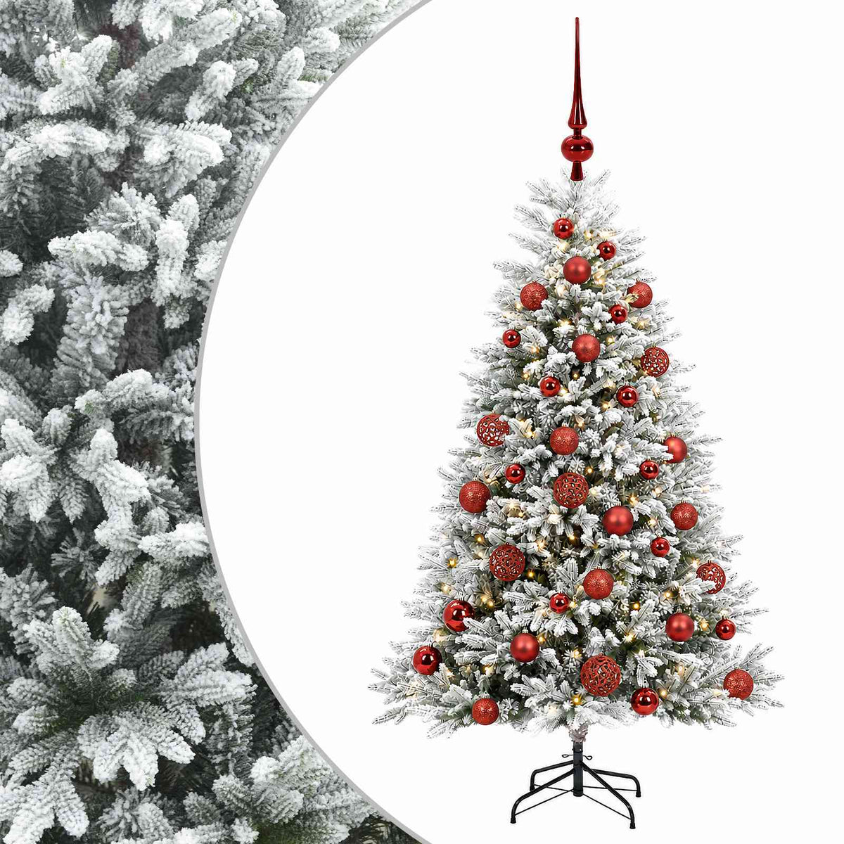 vidaXL Artificial Christmas Tree with Bauble 120 cm 150 LEDs