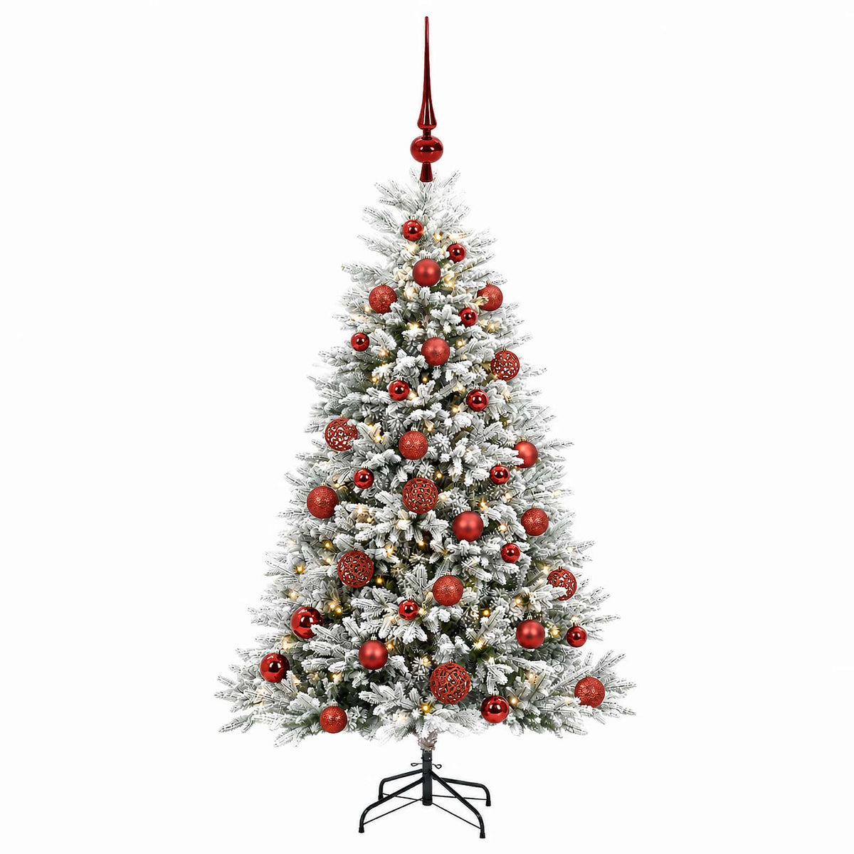 vidaXL Artificial Christmas Tree with Bauble 120 cm 150 LEDs