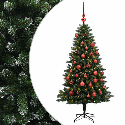 vidaXL Artificial Christmas Tree with Bauble 120 cm 150 LEDs