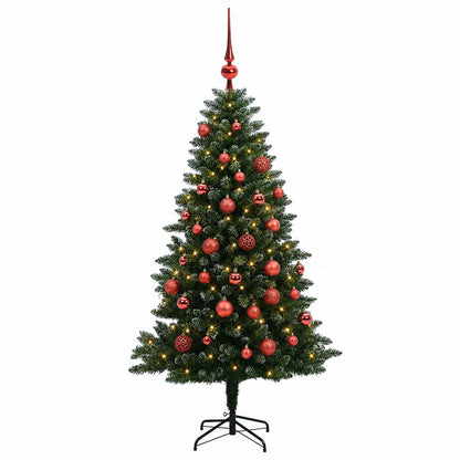 vidaXL Artificial Christmas Tree with Bauble 120 cm 150 LEDs