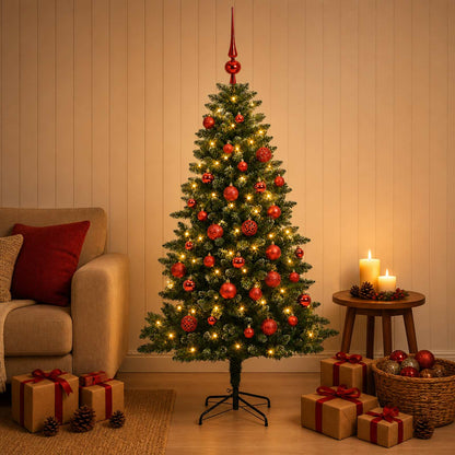 vidaXL Artificial Christmas Tree with Bauble 120 cm 150 LEDs