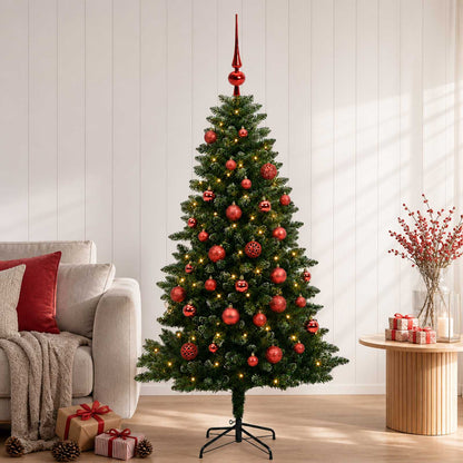 vidaXL Artificial Christmas Tree with Bauble 120 cm 150 LEDs
