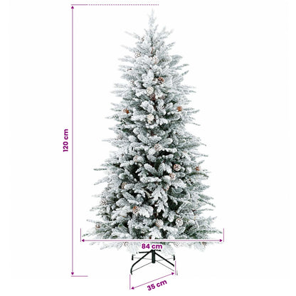 vidaXL Artificial Hinged Christmas Tree 120 cm 150 LEDs Warm White