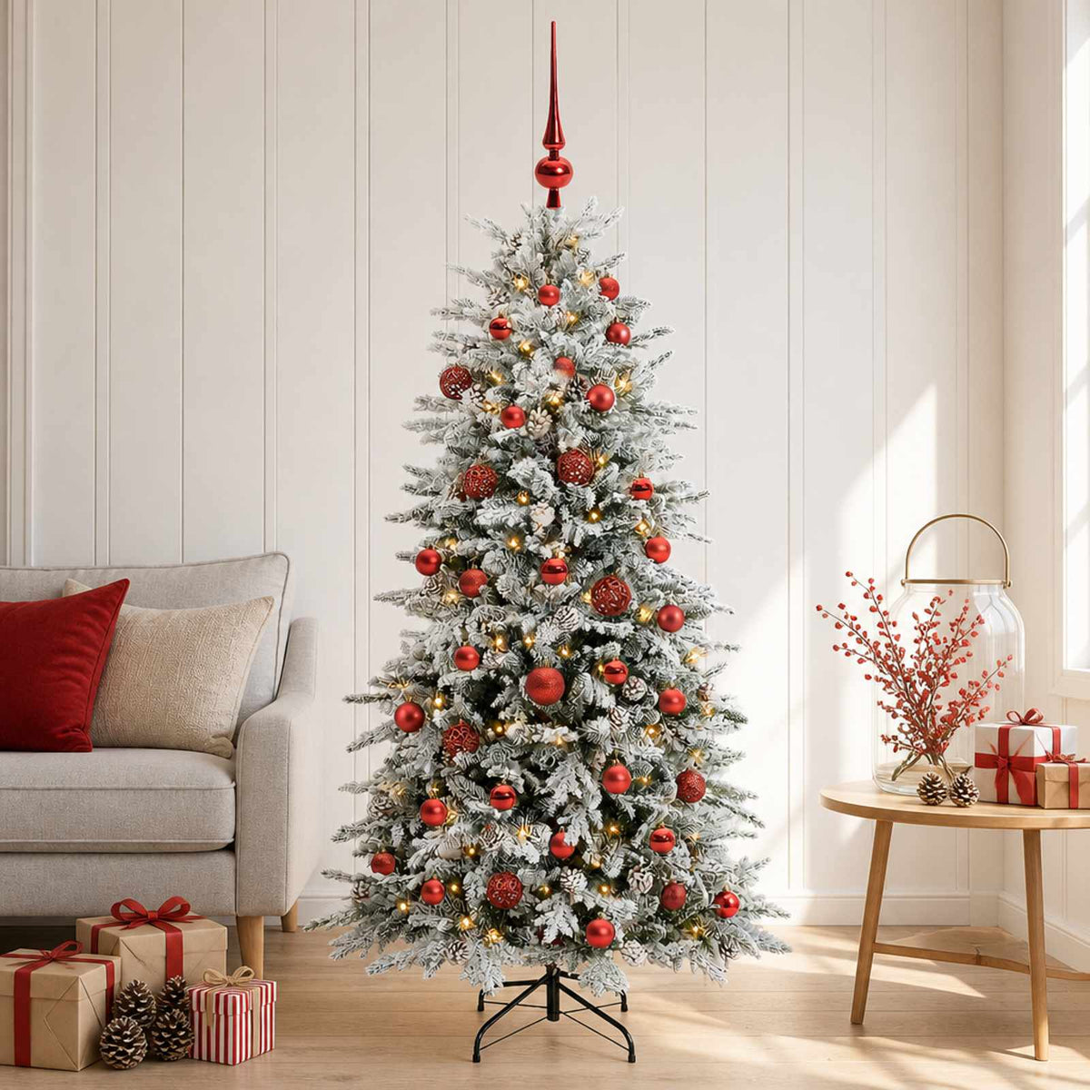 vidaXL Artificial Hinged Christmas Tree 150 cm 150 LEDs Warm White