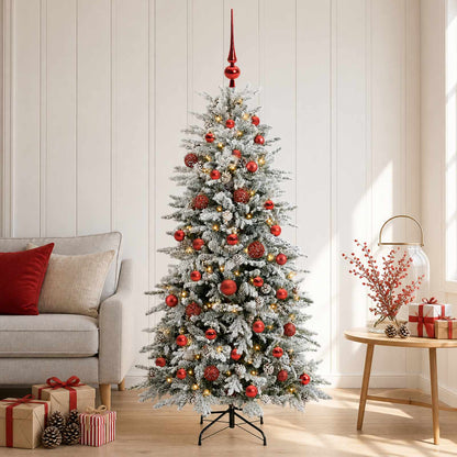 vidaXL Artificial Hinged Christmas Tree 120 cm 150 LEDs Warm White