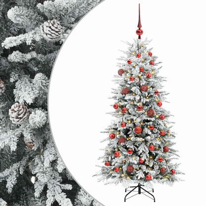vidaXL Artificial Hinged Christmas Tree 150 cm 150 LEDs Warm White