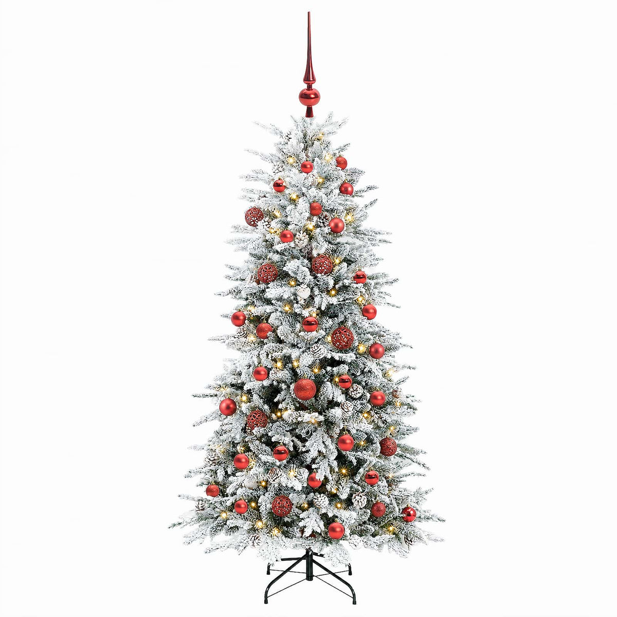 vidaXL Artificial Hinged Christmas Tree 150 cm 150 LEDs Warm White