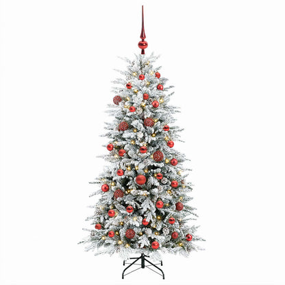 vidaXL Artificial Hinged Christmas Tree 150 cm 150 LEDs Warm White