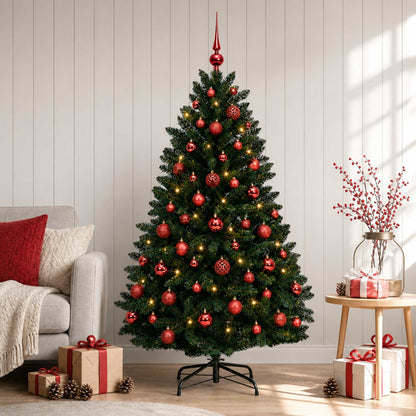 vidaXL Artificial Christmas Tree Dark Green with Bauble 150 cm