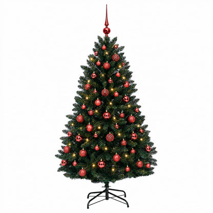 vidaXL Artificial Christmas Tree Dark Green with Bauble 150 cm