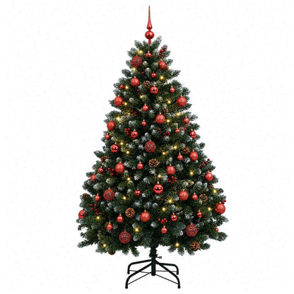 vidaXL Artificial Christmas Tree Green with Bauble 150 cm 150 LEDs