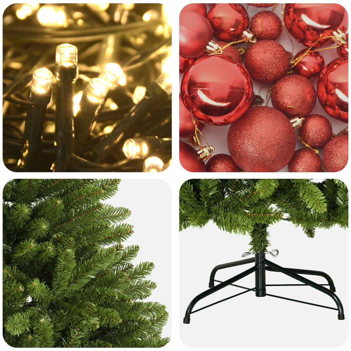 vidaXL Artificial Christmas Tree Light Green with Bauble 120 cm