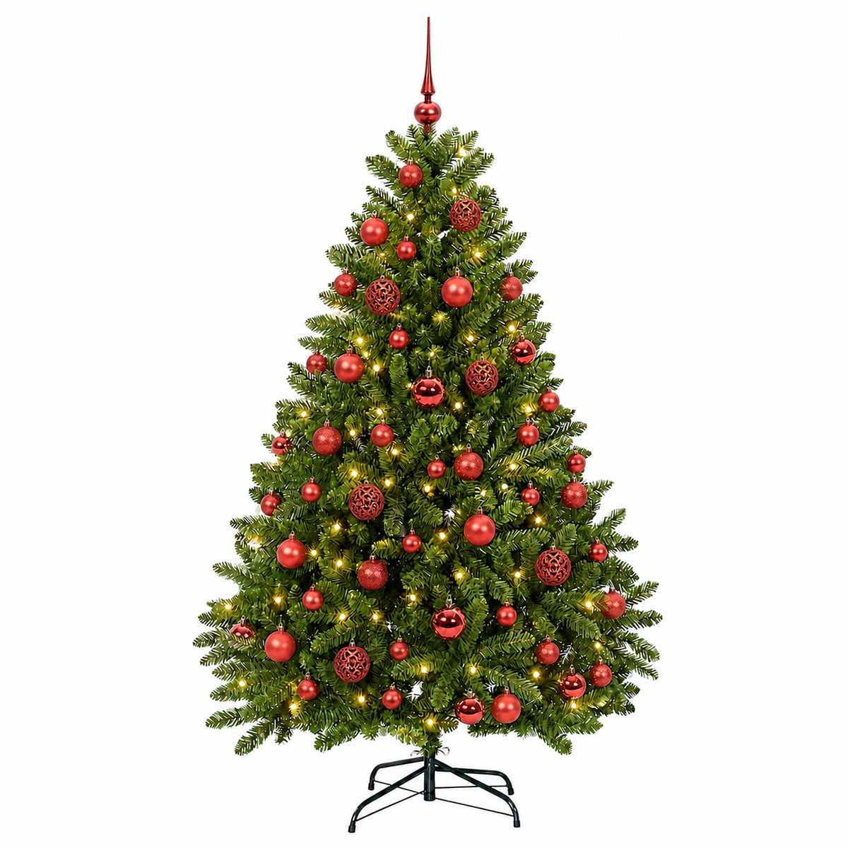 vidaXL Artificial Christmas Tree Light Green with Bauble 120 cm