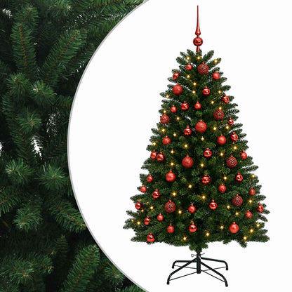 vidaXL Artificial Christmas Tree Mid-green with Ornament 150 cm
