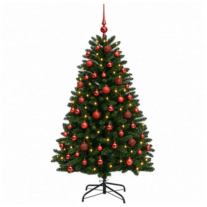 vidaXL Artificial Christmas Tree Mid-green with Ornament 150 cm