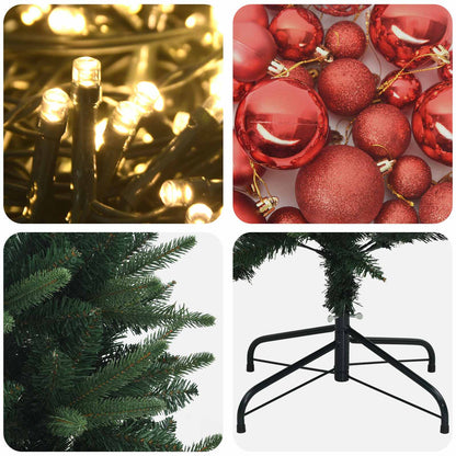 vidaXL Artificial Christmas Tree with Bauble 120 cm 150 LEDs