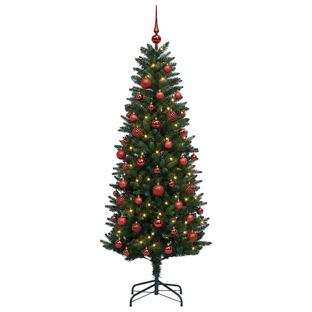 vidaXL Artificial Christmas Tree with Bauble 120 cm 150 LEDs