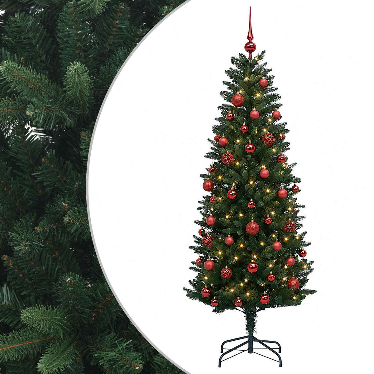 vidaXL Artificial Christmas Tree with Bauble 150 cm 150 LEDs