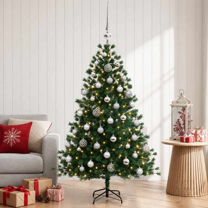 vidaXL Artificial Christmas Tree with Bauble 150 cm 150 LEDs