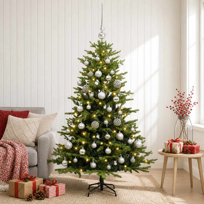vidaXL Artificial Christmas Tree with Bauble 150 cm 150 LEDs