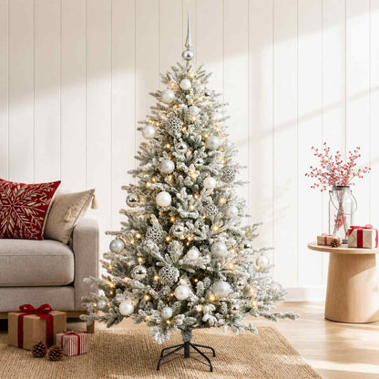 vidaXL Artificial Christmas Tree with Bauble 150 cm 150 LEDs