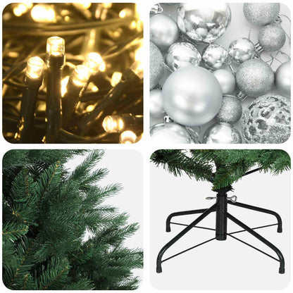 vidaXL Artificial Christmas Tree with Bauble 120 cm 150 LEDs