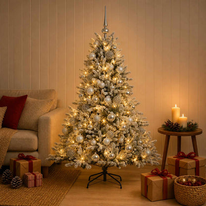 vidaXL Artificial Christmas Tree with Bauble 150 cm 150 LEDs