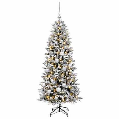 vidaXL Artificial Christmas Tree with Bauble 120 cm 150 LEDs