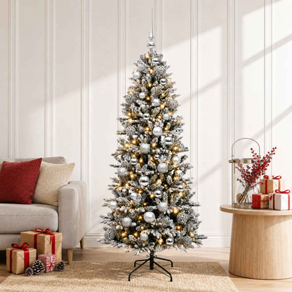 vidaXL Artificial Christmas Tree with Bauble 120 cm 150 LEDs