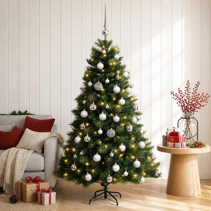 vidaXL Artificial Christmas Tree with Bauble 150 cm 150 LEDs