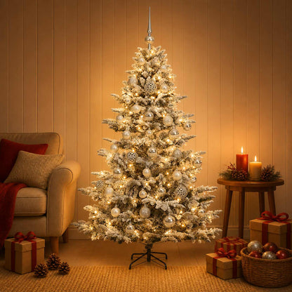 vidaXL Artificial Christmas Tree with Bauble 150 cm 150 LEDs