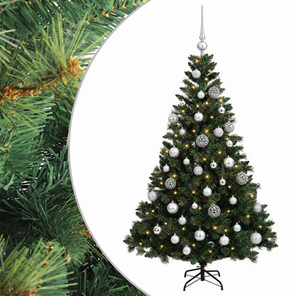 vidaXL Artificial Christmas Tree with Bauble 150 cm 150 LEDs