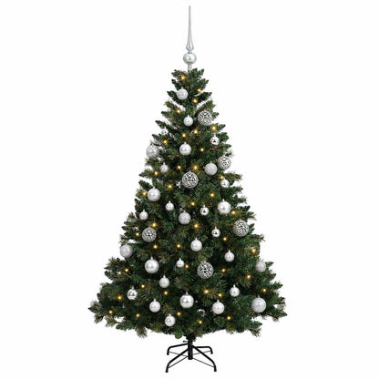 vidaXL Artificial Christmas Tree with Bauble 150 cm 150 LEDs
