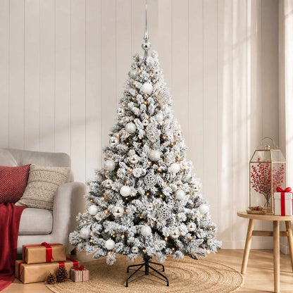 vidaXL Artificial Christmas Tree with Bauble 120 cm 150 LEDs