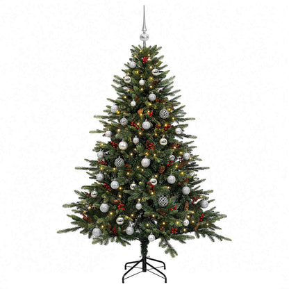 vidaXL Artificial Christmas Tree with Bauble 150 cm 150 LEDs