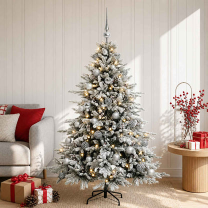 vidaXL Artificial Christmas Tree with Bauble 120 cm 150 LEDs