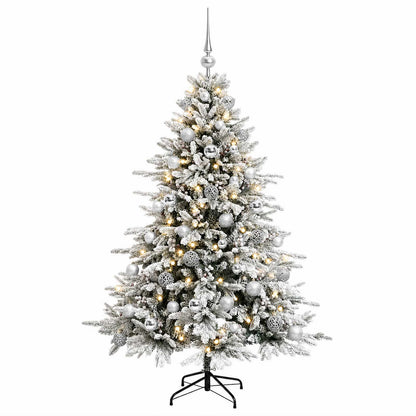 vidaXL Artificial Christmas Tree with Bauble 150 cm 150 LEDs