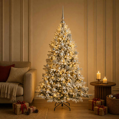 vidaXL Artificial Christmas Tree with Bauble 150 cm 150 LEDs