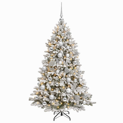 vidaXL Artificial Christmas Tree with Bauble 150 cm 150 LEDs